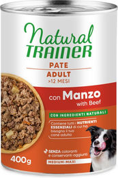 Produktbild von Natural Trainer Hundepaté Rind für Adult Medium und Maxi 400 g