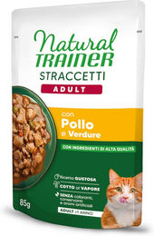 Produktbild von Natural Trainer Katzenfutter Adult Huhn Streifen in Soße 44 x 85 g ohne Farb- und Aromastoffe - 44 x 85 g