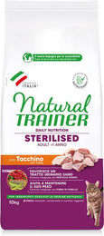 Produktbild von Natural Trainer Katzenfutter Sterilised Truthahn Adult 10 kg - 10 kg
