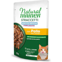 Produktbild von Natural Trainer Katzenfutter Straccetti mit Huhn für kastrierte Katzen Adult 28 x 70 g glutenfrei