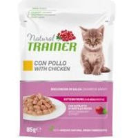 Produktbild von Natural Trainer Kitten & Young Katzenfutter Huhn Stückchen in Sauce 12 x 85 g - 12 x 85 g