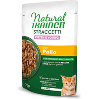 Produktbild von Natural Trainer Kitten & Young Streifen in Sauce Huhn 28 x 70 g