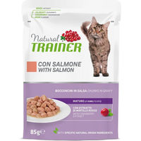 Produktbild von Natural Trainer Mature Hundefutter Senior Lachs Stückchen in Sauce 24 x 85 g - 24 x 85 g