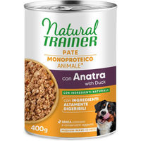 Produktbild von Natural Trainer Monoprotein Hundepaté Ente & Vollkorngetreide Adult 12 x 400 g - 400 g