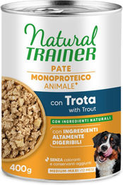 Produktbild von Natural Trainer Monoprotein Hundepaté Forelle für Adult Hunde 6 x 400 g - 6 x 400 g
