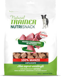 Produktbild von Natural Trainer Nutri Snack Gefriergetrocknete Belohnungssnacks Rind Adult 6 x 50 g Monoprotein - 6 x 50 g