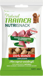Produktbild von Natural Trainer Nutri Snack Gefriergetrocknete Hundestückchen Rind 400 g - 20 x 20 g