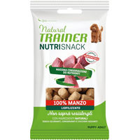 Produktbild von Natural Trainer Nutri Snack Gefriergetrocknete Hundestückchen Rind 400 g - 20 x 20 g