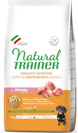 Produktbild von Natural Trainer Sensitive Adult Small & Toy Hundefutter mit Schwein Monoprotein 7 kg - 7 kg