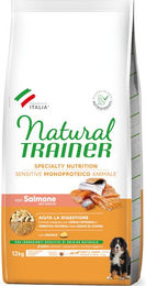 Produktbild von Natural Trainer Sensitive Hundefutter für Welpen und Junghunde mit Lachs glutenfrei 12 kg - 12 kg