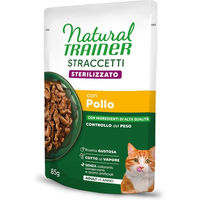 Produktbild von Natural Trainer Straccetti Adult Sterilised Katzenfutter Huhn in Soße 24 x 85 g