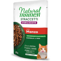 Produktbild von Natural Trainer Straccetti Adult Sterilised Rind Stückchen in Soße 24 x 85 g