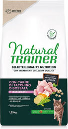 Produktbild von Natural Trainer Trockenfutter für kastrierte Katzen Adult Pute Getreidefrei 2 x 1,25 kg