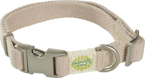 Produktbild von Naturally Good Hundehalsband aus Bio-Baumwolle für große Hunde in Beige