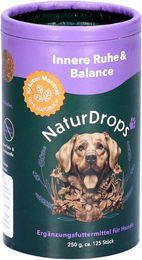NaturDrops Innere Ruhe & Balance Beruhigende Funktionssnacks für Hunde mit Insekten und Monoprotein 250g – Bild 1 von 4