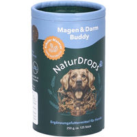 Produktbild von NaturDrops Magen & Darm Buddy Funktionssnack mit Insekten zur Unterstützung der Verdauung und bei Magen-Darm-Beschwerden
