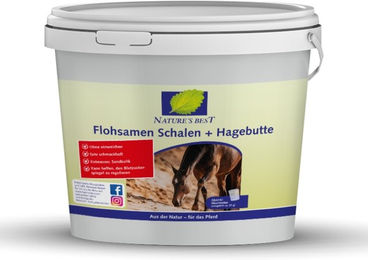 Produktbild von Nature's Best Flohsamen Schalen und Hagebutte Ergänzungsfutter für Schildkröten mit getrockneten Kräutern zur Unterstützung von Verdauung und Immunsystem