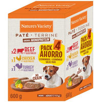 Produktbild von Nature's Menu Nature's Variety Paté Mini Adult Getreidefrei Rind Huhn Truthahn 4 x 150 g - 4 x 150 g