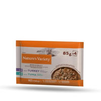 Produktbild von Nature's Variety Bites in Soße Katzen Nassfutter Adult Truthahn und Thunfisch 4 x 85 g - 4 x 85 g