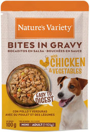 Produktbild von Nature's Variety Bites Mini Adult Katzen Nassfutter Huhn und Gemüse in Soße 24 x 100 g