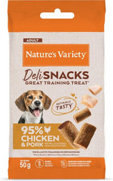 Produktbild von Nature's Variety Deli Snacks Belohnungssnack für Hunde Adult Huhn & Lamm getreidefrei 12 x 50 g - 12 x 50 g