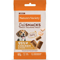 Produktbild von Nature's Variety Deli Snacks Belohnungssnack für Hunde Adult Huhn & Lamm getreidefrei 12 x 50 g - 12 x 50 g
