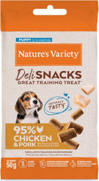 Produktbild von Nature's Variety Deli Snacks Junior Hund Belohnungssnack Huhn getreidefrei ohne Farb- und Aromastoffe 12 x 50 g - 12 x 50 g