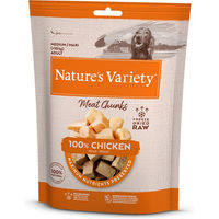 Produktbild von Nature's Variety Gefriergetrocknete Chunks Huhn Monoprotein Belohnungssnack für Hunde Adult 2 x 50 g