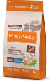 Nature's Variety Healthy Grains Trockenfutter für sterilisierte Katzen Weißfisch Adult 3 kg - 3 kg – Bild 1 von 6