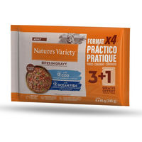 Produktbild von Nature's Variety Katzenfutter Adult Stückchen in Soße mit Kabeljau und Meeresfisch 44 x 85 g