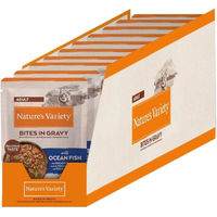 Produktbild von Nature's Variety Katzenfutter Bites Stückchen in Soße Meeresfisch Adult 22 x 85 g