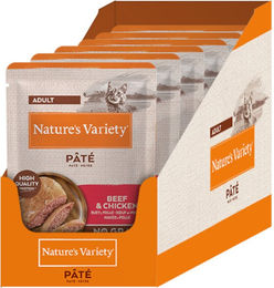 Nature's Variety Paté Getreidefrei für ausgewachsene Katzen mit Rind und Huhn 12 x 70 g - 12 x 70 g – Bild 1 von 8