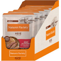 Produktbild von Nature's Variety Paté Getreidefrei für ausgewachsene Katzen mit Rind und Huhn 12 x 70 g - 12 x 70 g