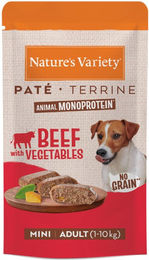 Nature's Variety Paté Rind Getreidefrei Adult Mini Hundefutter 8 x 150 g Dose - 8 x 150 g – Bild 1 von 8