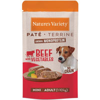 Produktbild von Nature's Variety Paté Rind Getreidefrei Adult Mini Hundefutter 8 x 150 g Dose - 8 x 150 g