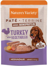 Nature's Variety Paté Truthahn Getreidefrei für erwachsene Hunde Mittel/Maxi 8 x 300 g - 8 x 300 g – Bild 1 von 8
