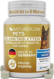 Natureflow Hunde Gelenktabletten mit Grünlippmuschel, Glucosamin, MSM und Teufelskralle für erwachsene Hunde – Bild 1 von 2