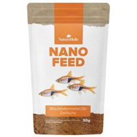Produktbild von NatureHolic Nanofeed Minifischfutter Lachs Granulat 30g
