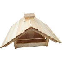 Produktbild von NATUREHOME Vogelhaus aus massivem Fichten- und Kiefernholz mit Satteldach und Futterschacht