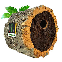 Naturkork Rotkehlchen-Nistkasten als Nisthöhle für Vögel und Insekten in Braun – Bild 1 von 13