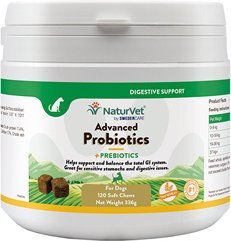 Produktbild von NaturVet Advanced Probiotics + Funktionssnack für Hunde Welpen Getreidefrei Sensitive 120 Chews