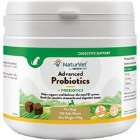 Produktbild von NaturVet Advanced Probiotics + Funktionssnack für Hunde Welpen Getreidefrei Sensitive 120 Chews