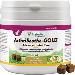 Produktbild von NaturVet ArthriSoothe-Gold Funktionssnack für Senioren mit weizenfreier Rezeptur zur Gelenk- und Verdauungsunterstützung 120 Chews