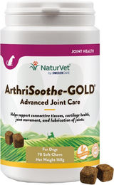 Produktbild von NaturVet ArthriSoothe-Gold Gelenk-Supplement Snacks für Senioren mit weizenfreier Rezeptur 70 Chews