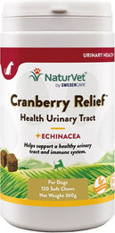 Produktbild von NaturVet Cranberry Relief Kautabletten zur Unterstützung der Harnwege und des Immunsystems für Hunde 120 Stück - 120 Stk.