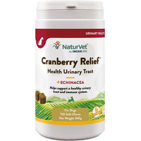 Produktbild von NaturVet Cranberry Relief Kautabletten zur Unterstützung der Harnwege und des Immunsystems für Hunde 120 Stück - 120 Stk.