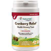 Produktbild von NaturVet Cranberry Relief Kautabletten zur Unterstützung der Harnwege und des Immunsystems für Hunde 60 Stück