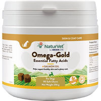 Produktbild von NaturVet Omega Gold Haut-Fell-Supplement für Welpen mit Lachs getreidefrei 90 Kautabletten - 90 Stk.