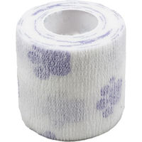 Produktbild von NatuSol Kohäsive Bandage mit Pfotenmotiv weiß 5 cm x 4,5 m Set I
