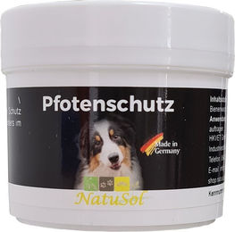 NatuSol Pfotenschutz für Hunde mit Bienenwachs und Naturmaterialien in Weiß 50g – Bild 1 von 2